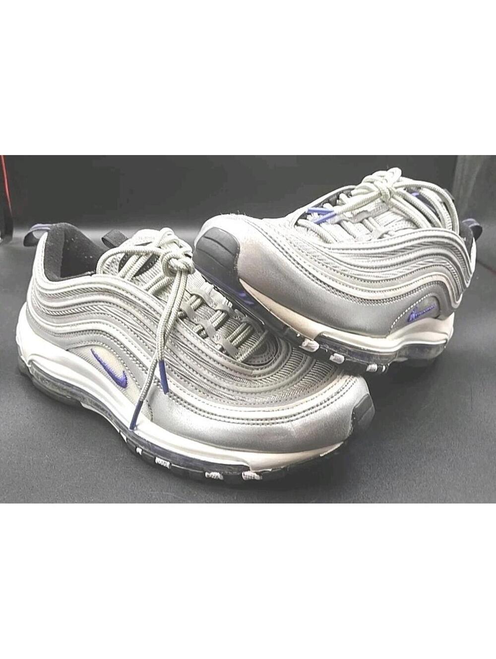 Nike Air Max 97 Purple Bullet DJ0717-001 Silver/Silver-Purple Shoes Mens Size 9